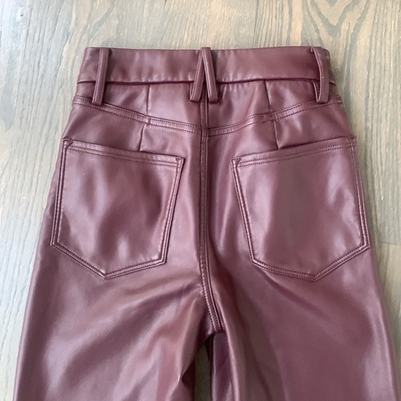 Good American Red Faux Leather Pants 2 EUC - Picture 14 of 14